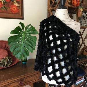 PAULA LISHMAN Hand-Knit Sheared Beaver Fur Crochet Tube Shawl